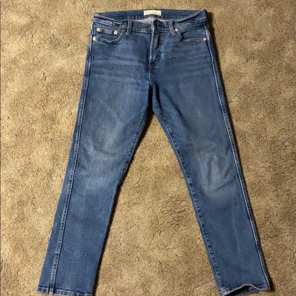 Gap high rise slim straight ankle jeans